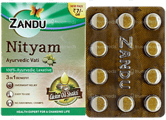 Zandu Nityam Ayurvedic Vati Tablet 10 Zandu Nityam Ayurvedic Vati Tablet 10