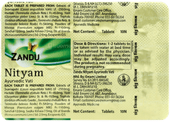 Zandu Nityam Ayurvedic Vati Tablet 10