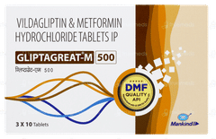 Gliptagreat M 500 Tablet 10 Gliptagreat M 500 Tablet 10