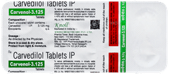 Carvenol 3.125 Tablet 10 Carvenol 3.125 Tablet 10