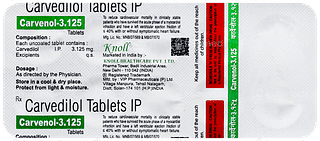 Carvenol 3.125 Tablet 10