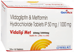 Vidalip Met 50mg/1000mg Tablet 15