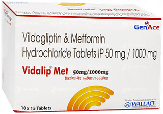 Vidalip Met 50mg/1000mg Tablet 15