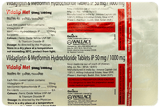 Vidalip Met 50mg/1000mg Tablet 15