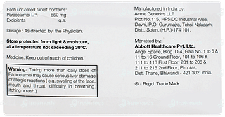 Doliprane 650 Tablet 10