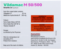 Vildamac M 50/500 Tablet 15 Vildamac M 50/500 Tablet 15