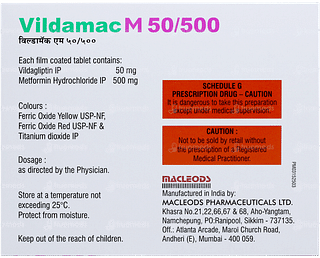 Vildamac M 50/500 Tablet 15