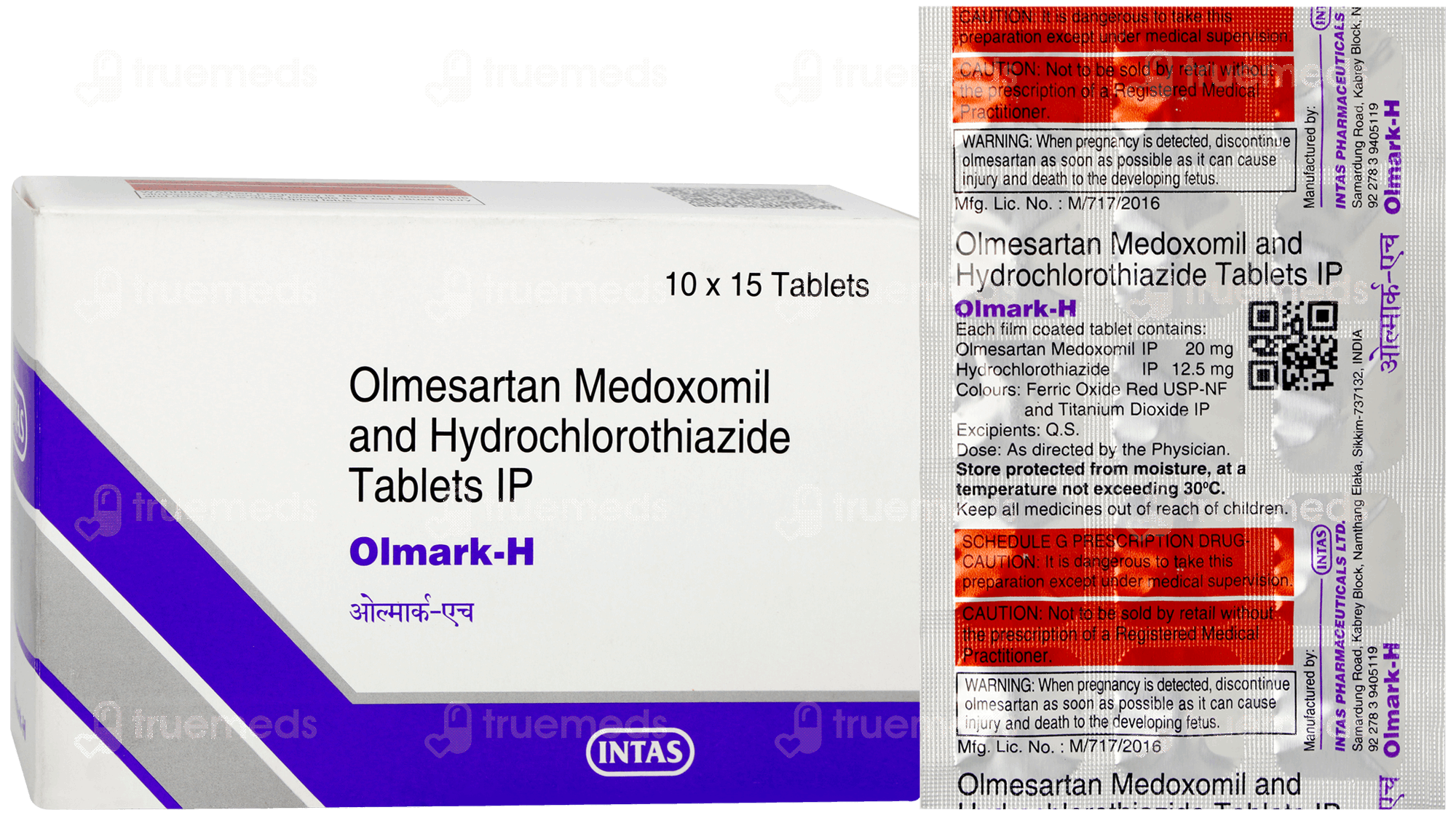 Olmark Olmark H 20/12.5 MG | Order Olmark H 20/12.5 MG Tablet Online at Truemeds