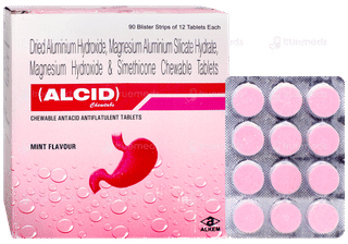 Alcid Mint Flavour Chewable Tablet 12