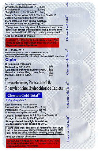 Cheston Cold Total Tablet 10