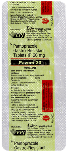 Pazom 20 Tablet 10