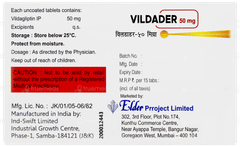 Vildader 50mg Tablet 15 Vildader 50mg Tablet 15
