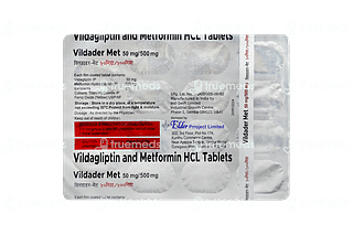 Vildader Met 50/500 MG Tablet 15