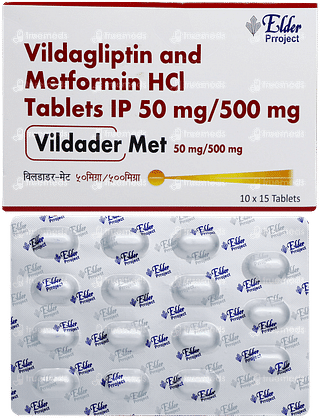 Vildader Met 50mg/500mg Tablet 15