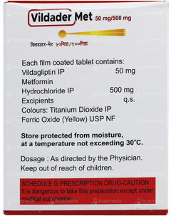 Vildader Met 50mg/500mg Tablet 15