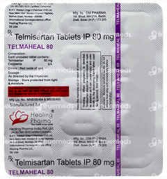 Telmaheal 80 Tablet 15 Telmaheal 80 Tablet 15