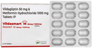 Vildasmart M 50mg/1000mg Tablet 15
