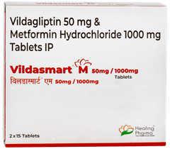 Vildasmart M 50mg/1000mg Tablet 15