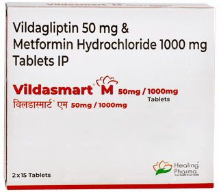 Vildasmart M 50mg/1000mg Tablet 15