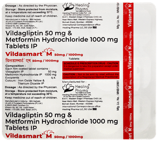Vildasmart M 50mg/1000mg Tablet 15