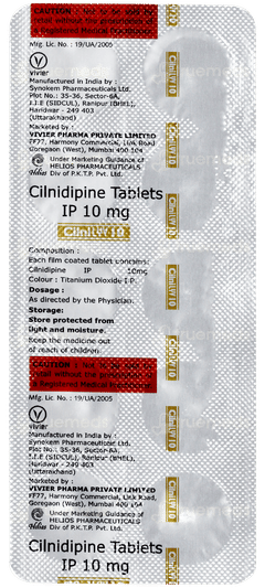 Cilnilyv 10 Tablet 10 Cilnilyv 10 Tablet 10
