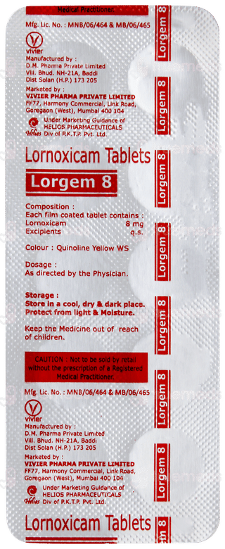 Lorgem 8mg Tablet 10