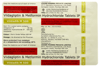 Vildadib M 500 Tablet 15