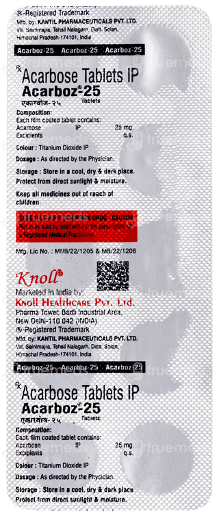 Acarboz 25 Tablet 10