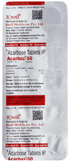 Acarboz 50 Tablet 10 Acarboz 50 Tablet 10