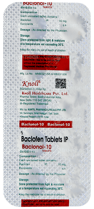 Baclonol 10 Tablet 10