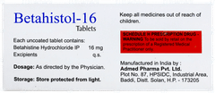 Betahistol 16 Tablet 10 Betahistol 16 Tablet 10