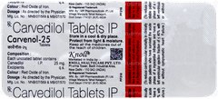 Carvenol 25 Tablet 10 Carvenol 25 Tablet 10