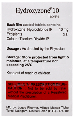 Hydroxyzone 10 Tablet 15 Hydroxyzone 10 Tablet 15