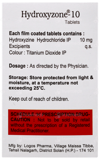 Hydroxyzone 10 Tablet 15