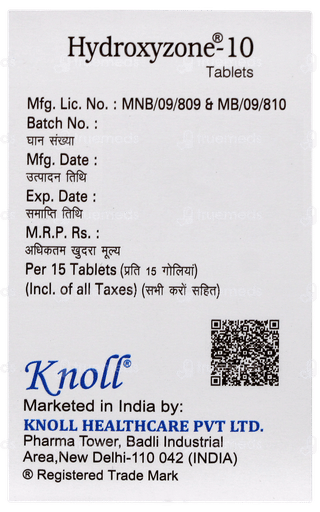 Hydroxyzone 10 Tablet 15