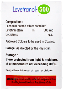 Levetranol 500 Tablet 10 Levetranol 500 Tablet 10