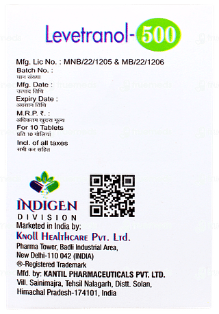 Levetranol 500 Tablet 10