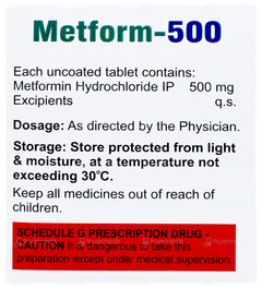 Metform 500 Tablet 20
