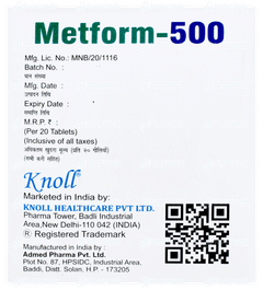 Metform 500 Tablet 20