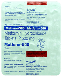 Metform 500 Tablet 20