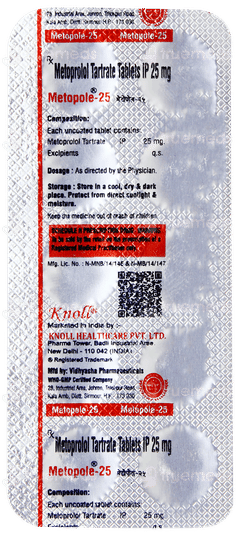Metopole 25 Tablet 10 Metopole 25 Tablet 10