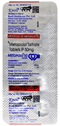 Metopole 50 Tablet 10 Metopole 50 Tablet 10