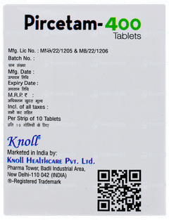 Pircetam 400 Tablet 10 Pircetam 400 Tablet 10