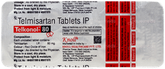 Telkonol 80 Tablet 10 Telkonol 80 Tablet 10