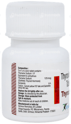 Thyroxinol 125 Tablet 120 Thyroxinol 125 Tablet 120