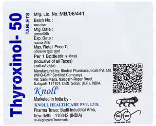 Thyroxinol 50 Tablet 120