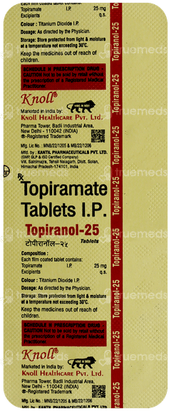 Topiranol 25 Tablet 10 Topiranol 25 Tablet 10