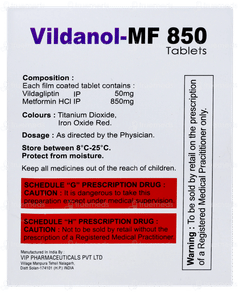 Vildanol Mf 850 Tablet 15 Vildanol Mf 850 Tablet 15