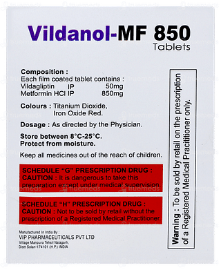 Vildanol Mf 850 Tablet 15