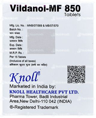 Vildanol Mf 850 Tablet 15